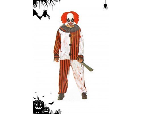 Disfraz Payaso Rayas Ensangrentado Halloween (Hombre) Disfraz Payaso Rayas Ensangrentado Halloween (Hombre)