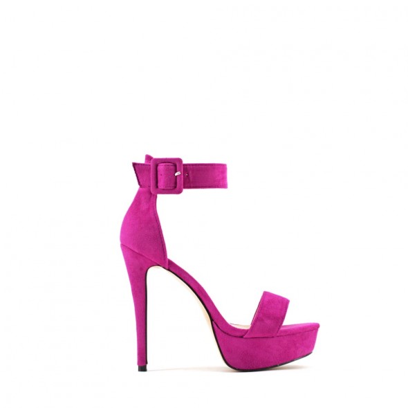 Sandalia Tacón Fiesta Efecto Ante Sandalia Tacón Fiesta Efecto Ante